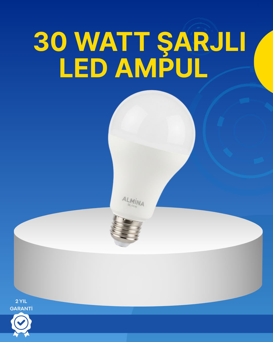 5-43 Ev ve İş Yeri İçin Şarjlı LED Ampul - Vipsepet - Görsel 1