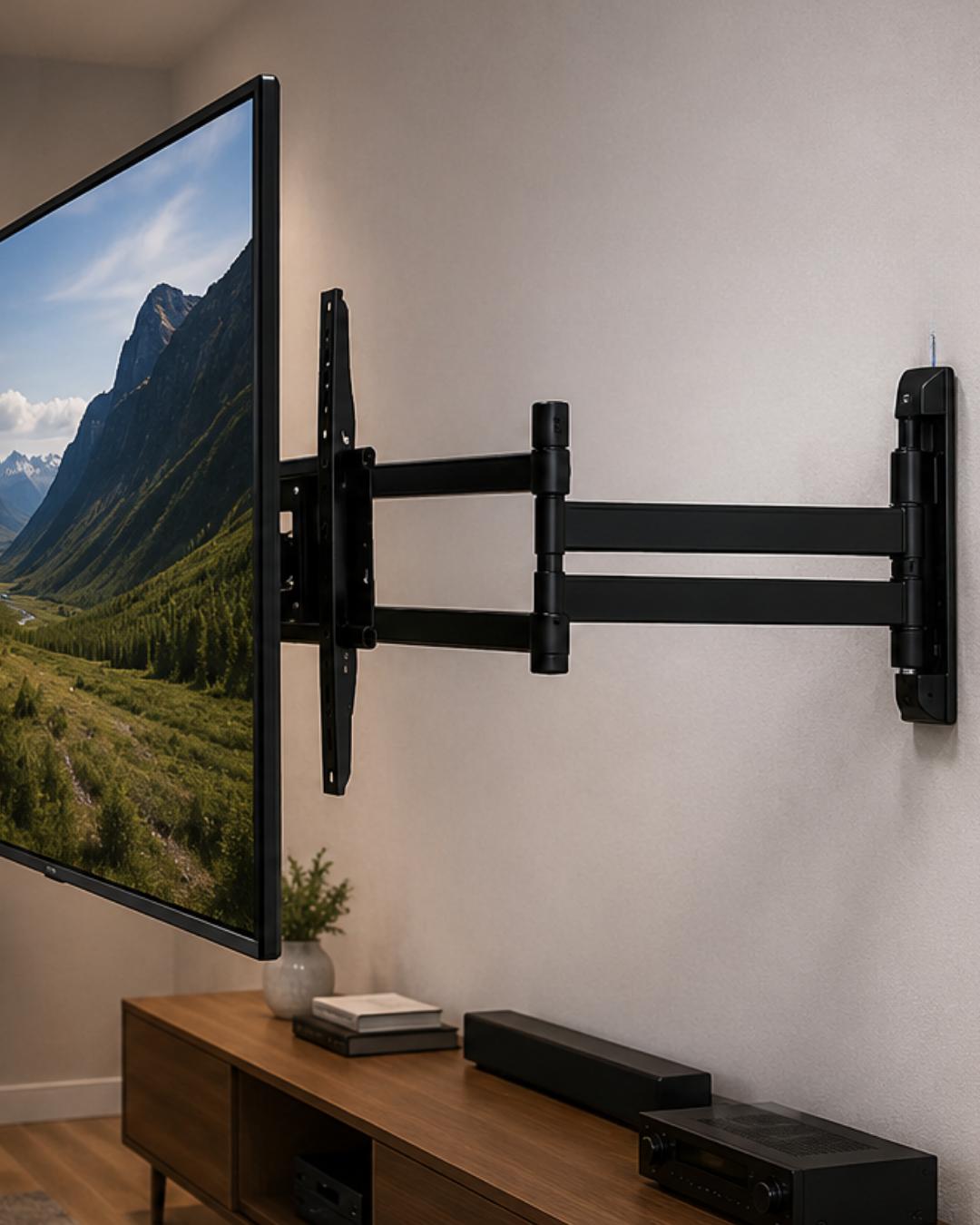 5-45 Çift Kollu TV Askı Aparatı Hareketli LCD LED Televizyon Askılığı - Vipsepet - Görsel 1