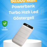 Çoklu Cihaz Uyumlu LED Ekranlı 50000 mAh Powerbank - vipsepet