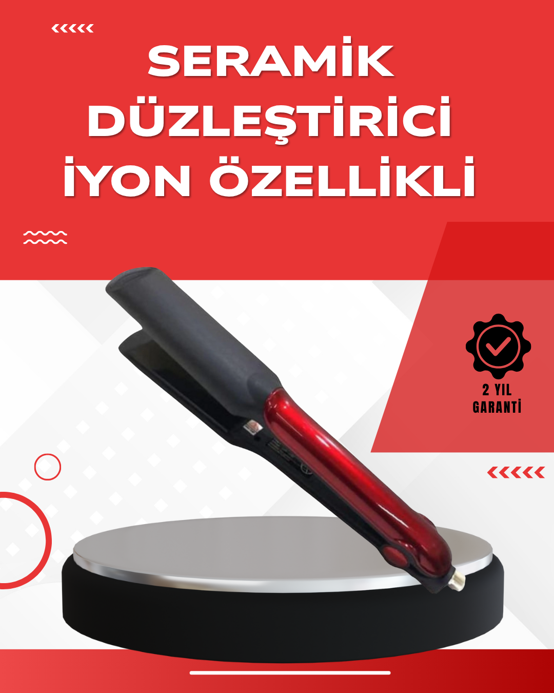 5-48 160°–220° Isı Ayarlı Saç Düzleştirici – Seyahat Tipi Hafif Model - Vipsepet - Görsel 1