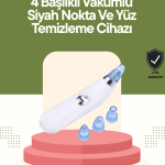 USB Destekli 4 Başlıklı Siyah Nokta Vakum Cihazı – Gözenek Temizleyici ve Cilt Yenileyici Bakım Aleti - Vipsepet