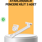 Pencere Cam Emniyet Kilidi Açılma Sınırlayıcı Set - Vipsepet