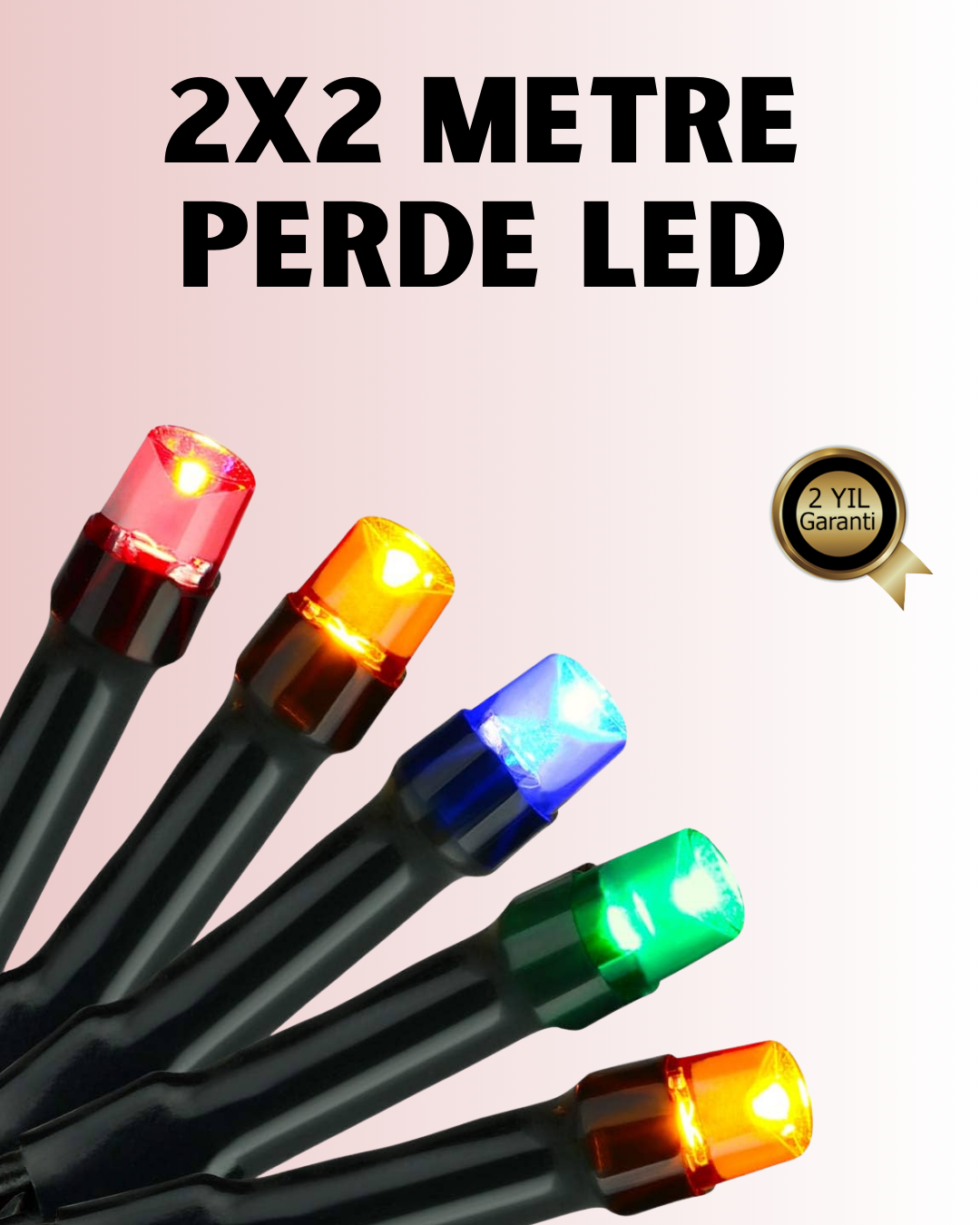 5-49 8 Modlu Zaman Ayarlı LED Perde Işık – Bahçe ve Balkon Dekorasyonu - Vipsepet - Görsel 1
