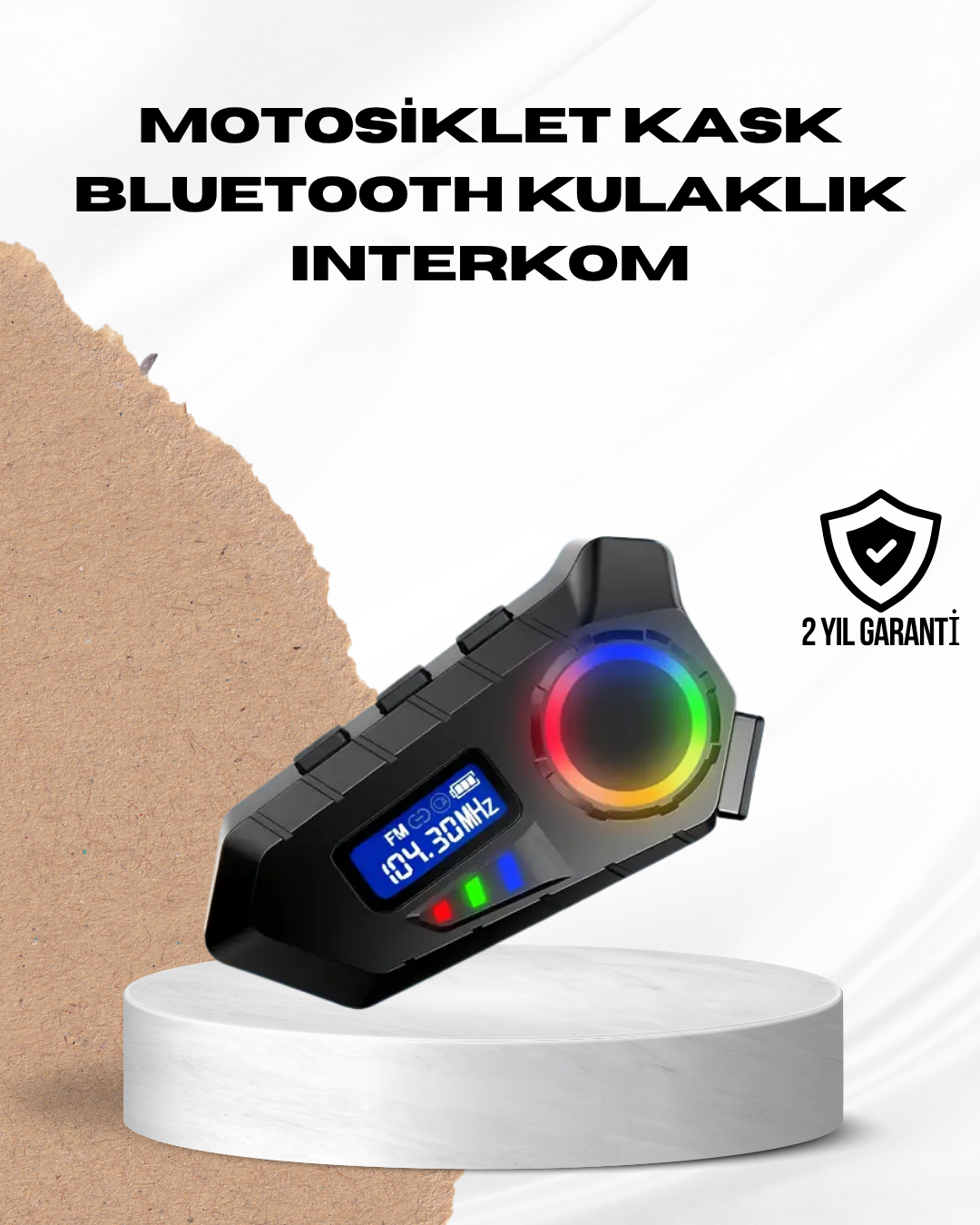 5-52 Bluetooth 5.4 İnterkom IP65 Toz ve Su Geçirmez LED Göstergeli - vipsepet - Görsel 1