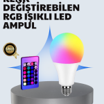 A Kalite 2025 RGB LED Ampul Uzaktan Kumandalı 16 Renkli Lamba - Vipsepet