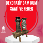 Ahşap Gövdeli Deniz Feneri Formlu Kum Saati – 15x20 cm Masa Dekoru - Vipsepet