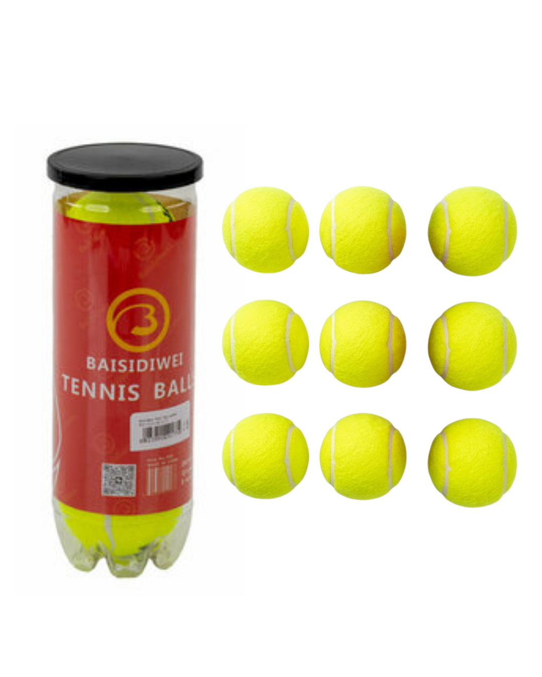 5-53 9’lu Tenis Topu Seti Profesyonel ve Amatör Kullanım İçin İdeal - Vipsepet - Görsel 1