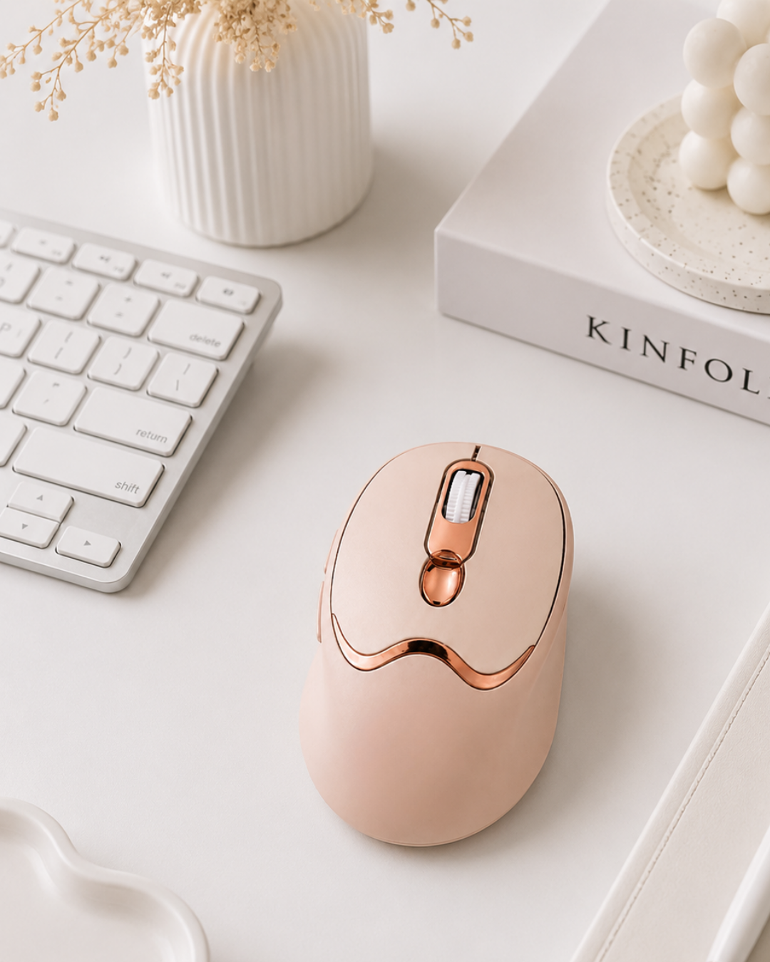 5-55 Sessiz Tıklama Özellikli Şarjlı Kablosuz Mouse Çoklu Cihaz Uyumlu - Vipsepet - Görsel 1