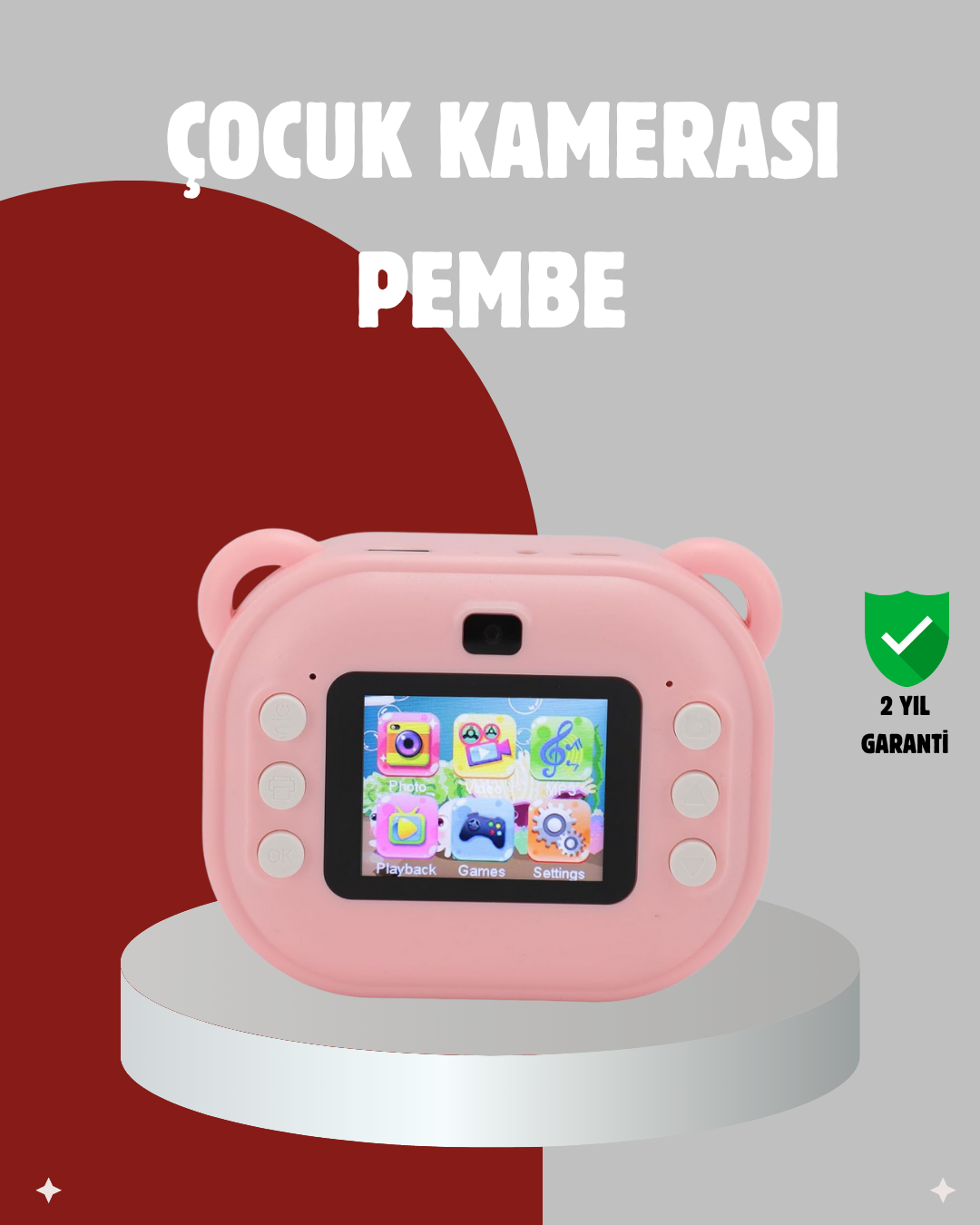 5-57 Anında Baskı Özellikli Çocuk Kamerası – 24MP HD Çift Lens, 32GB Hafıza ve Oyun Modu - Vipsepet - Görsel 1