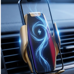 Otomatik Açılan Araç Telefon Tutucu Kablosuz Şarj ve Tek Elle Kullanım - Vipsepet