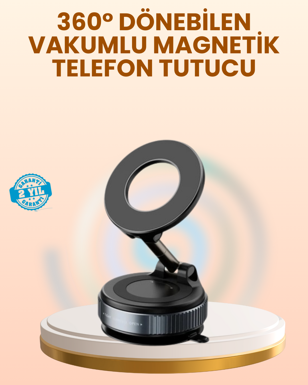 5-59 Vakumlu Manyetik Araç Telefon Tutucu Güçlü Tutuş - Vipsepet - Görsel 1
