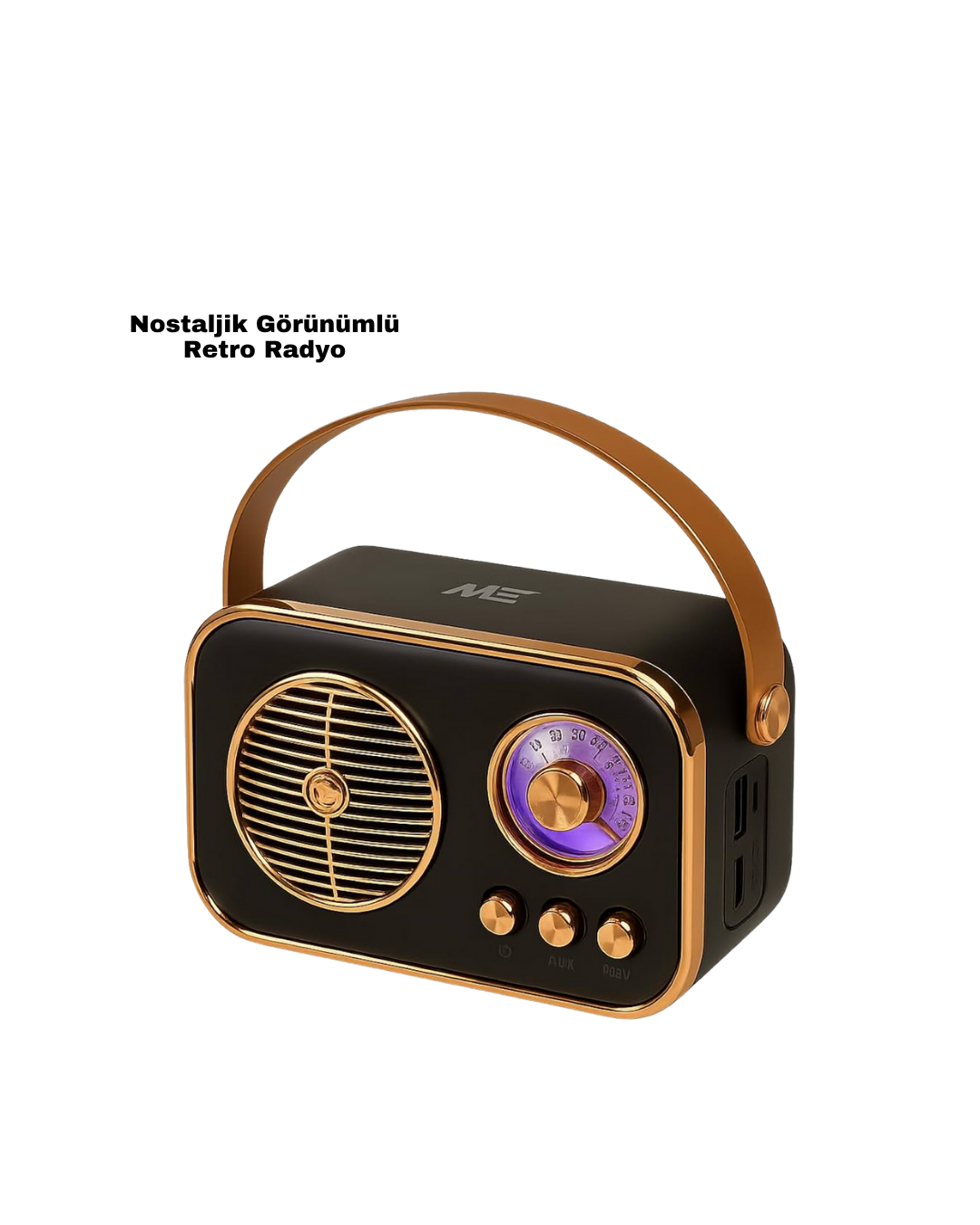 5-63 Vintage Bluetooth Radyo – TF Kart ve FM Destekli Taşınabilir Nostaljik Model - Vipsepet - Görsel 1