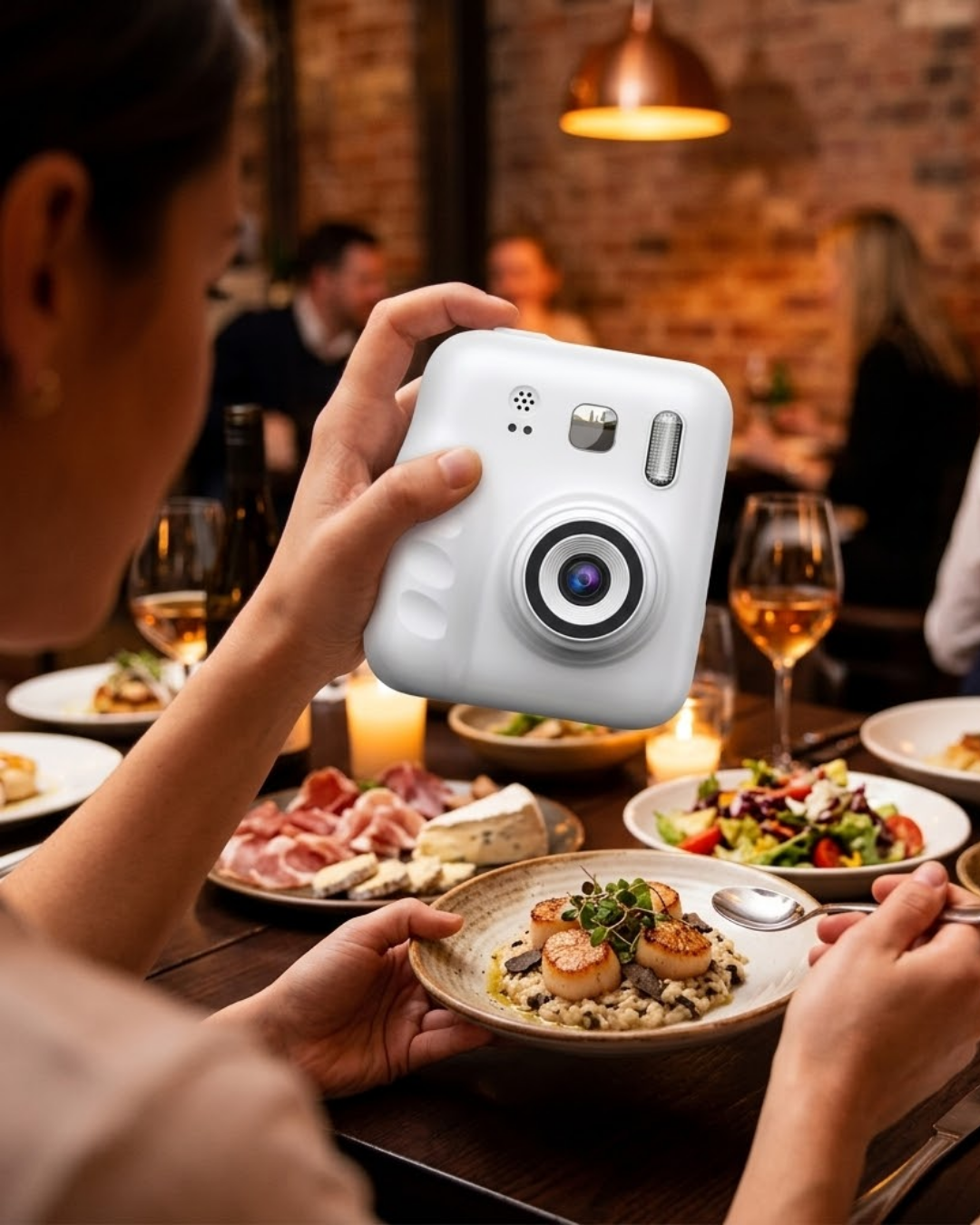 5-64 Mini Çocuk Fotoğraf Makinesi Baskı Özellikli Video Çekim 4 Kağıt Rulo Hediyeli - Vipsepet - Görsel 1