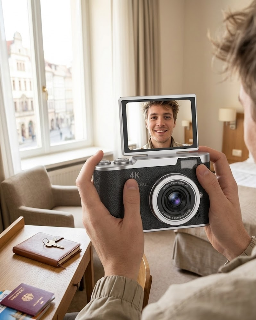 5-68 48 MP 4K Dijital Kamera 8X Zoom ve 180 Derece Ekran Yeni Başlayanlar İçin Uygun - Vipsepet - Görsel 1