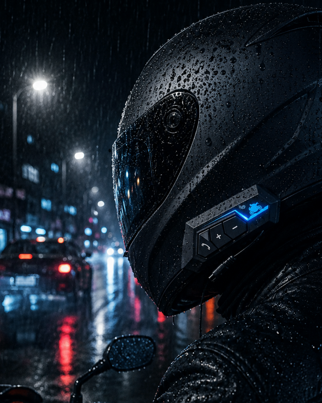 5-73 Kablosuz Motosiklet Kask Kulaklığı Bluetooth Mikrofonlu Sürüş Sistemi - vipsepet - Görsel 1