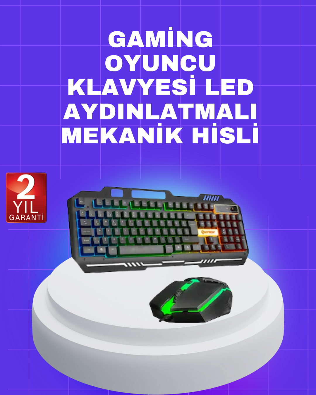 5-75 Gaming Klavye Mouse – Çatışmasız Tuş, Hızlı Tepki Süresi - Vipsepet - Görsel 1