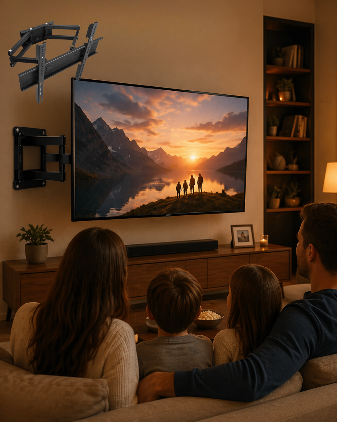 5-76 32 55 İnç Ayarlanabilir TV Askı Aparatı Güçlü Duvar Tipi Askı - Vipsepet - Görsel 1