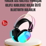 Düşük Gecikmeli Bluetooth 5.3 Gaming Kulaklık – RGB Işıklı - Vipsepet