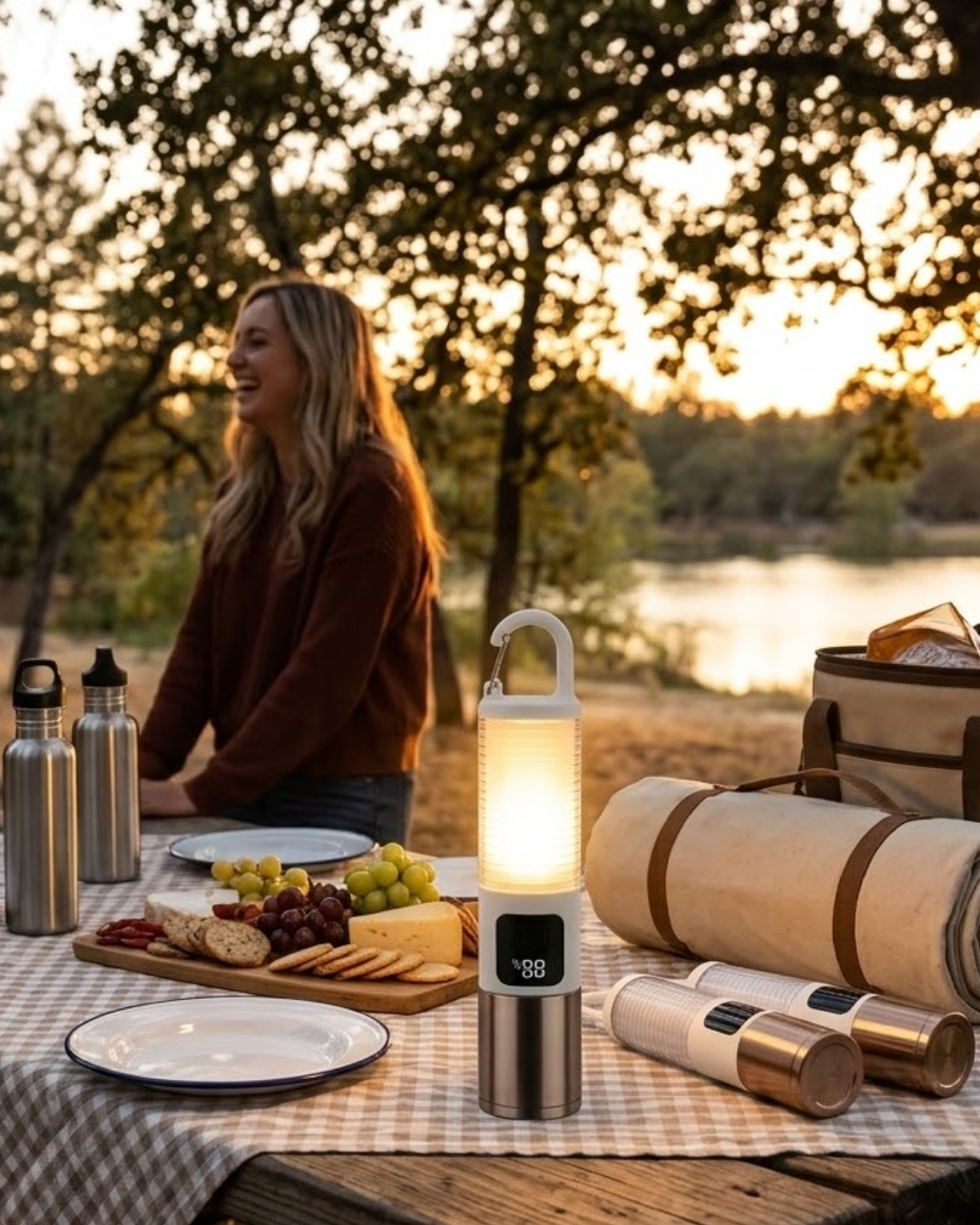 5-8 Outdoor Kamp Feneri USB Şarjlı Yüksek Parlaklık Güç Ekranlı LED Aydınlatma - Vipsepet - Görsel 1