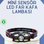 El Sensörlü LED Far Suya Dayanıklı Şarjlı Kafa Lambası - Vipsepet