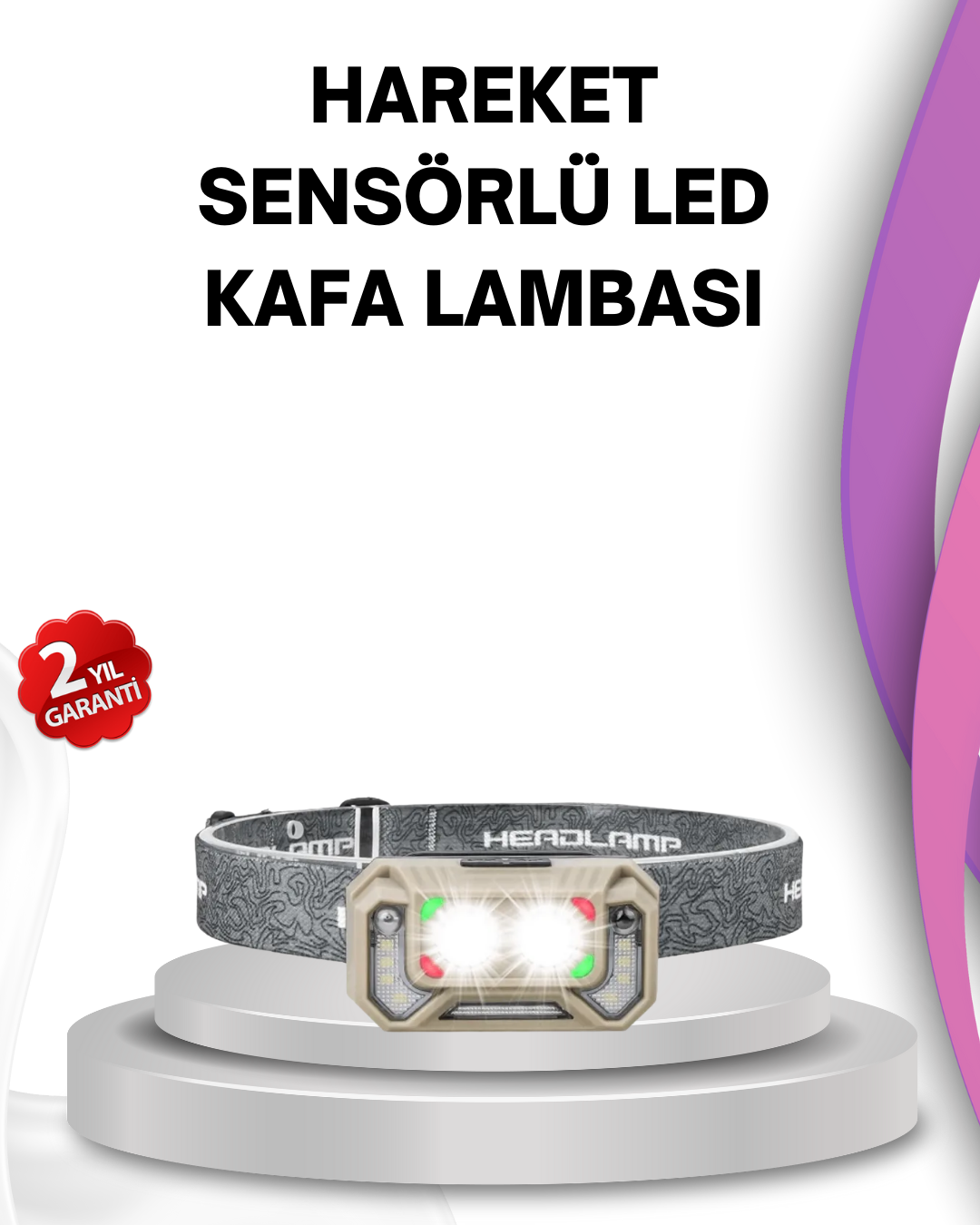 5-85 El Sallama Sensörlü LED Far Ayarlanabilir Işık Açısı - vipsepet - Görsel 1