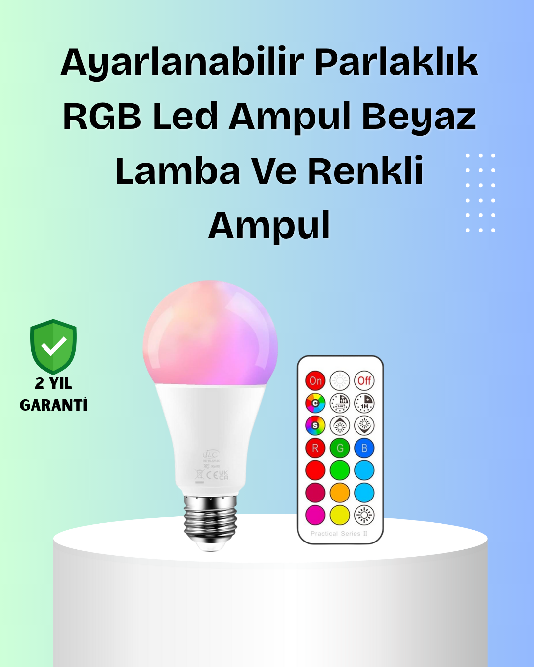 5-9 RGBW Teknolojili Akıllı LED Ampul, Zamanlayıcılı - Vipsepet - Görsel 1