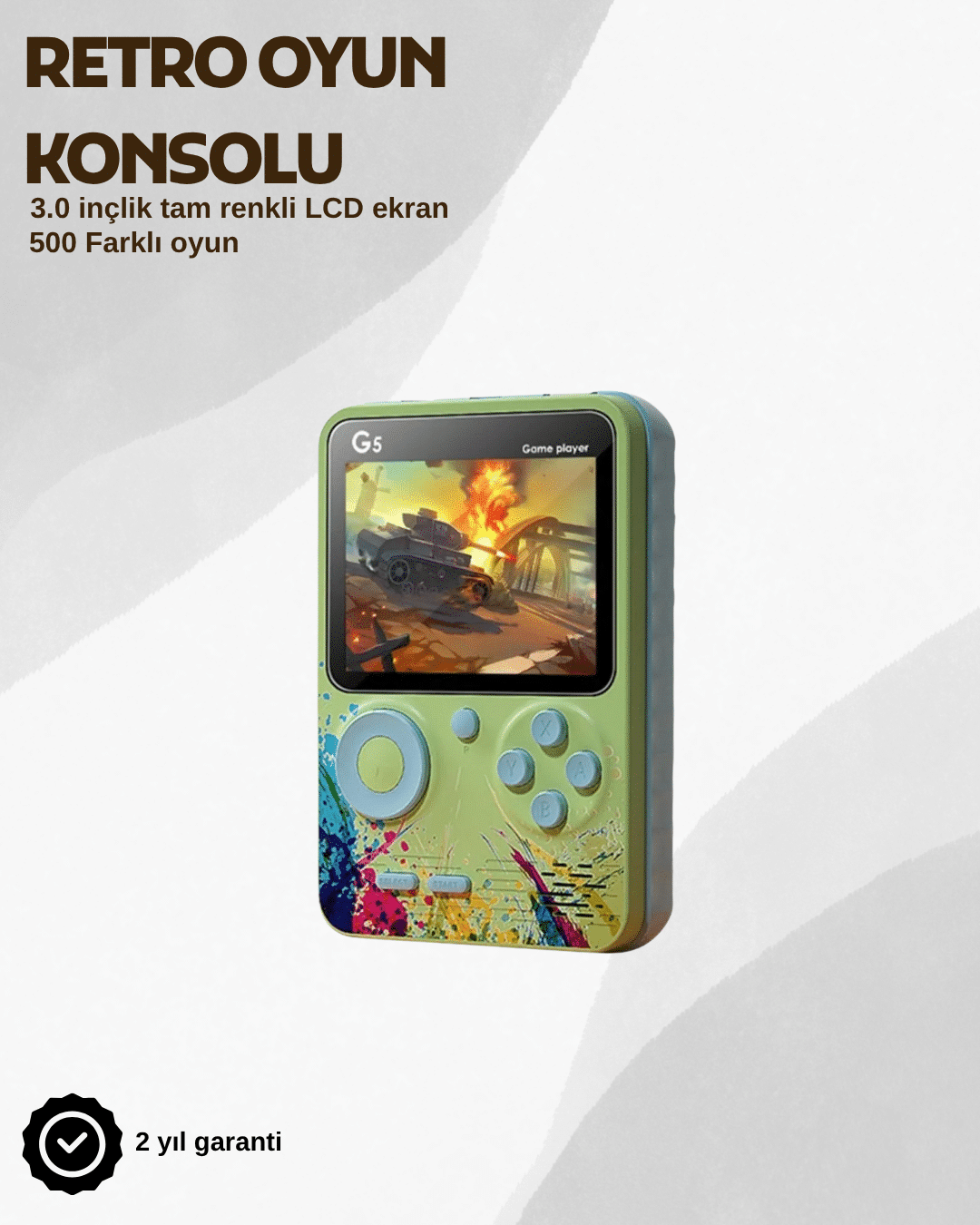 5-9 G5 Taşınabilir Retro Oyun Konsolu – Çocuk ve Yetişkinler İçin - Vipsepet - Görsel 1
