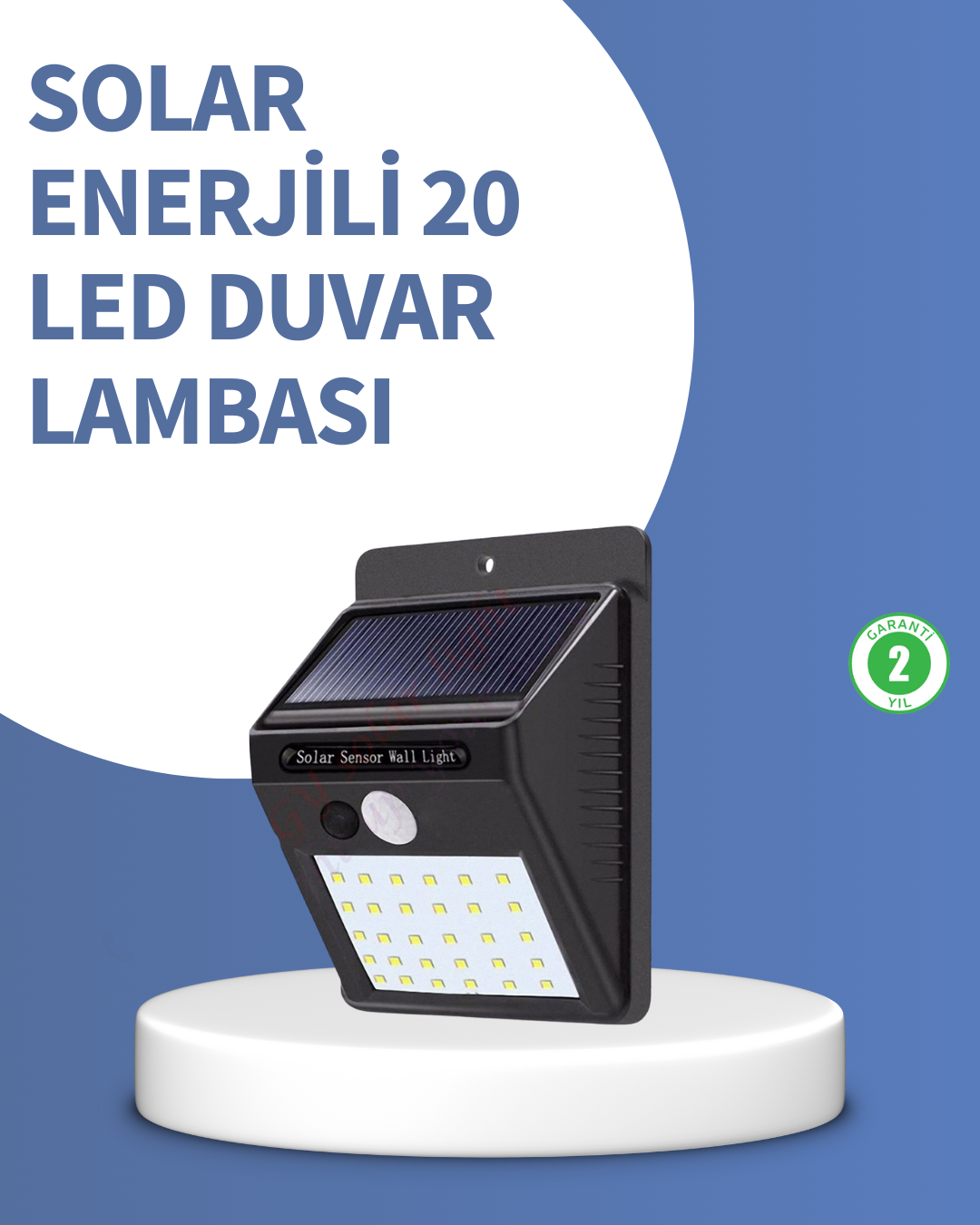 5-9 IP65 Dayanıklı Solar Enerjili Dış Cephe Aydınlatma - Vipsepet - Görsel 1