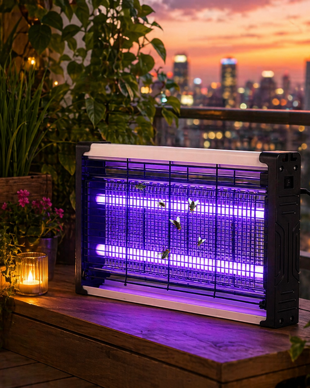 5-95 Ev Balkon Mutfak İçin Elektrikli Sinek Savar UV Işıklı Sessiz Lamba - Vipsepet - Görsel 1