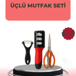 3 Parçalı Çok Fonksiyonlu Mutfak Makas Seti – Paslanmaz Çelik, Ergonomik Tasarım - Vipsepet