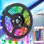 5 Metre Şerit Led RGB Işıklı Kumandalı Güç Adaptörü Her Ortama Uygun - Vipsepet