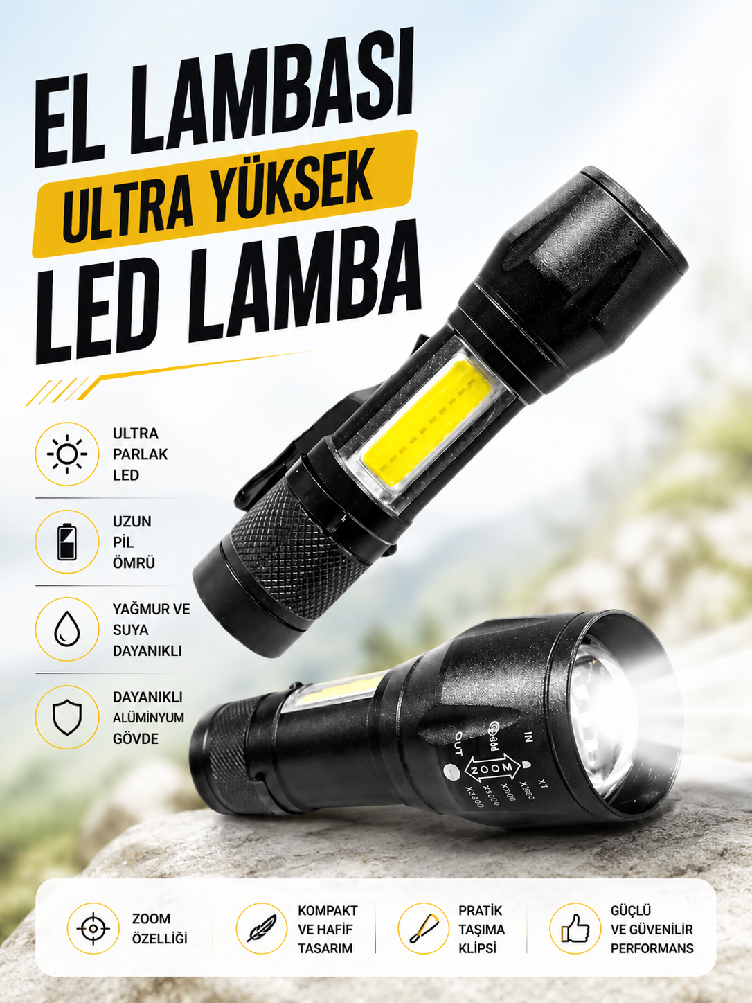 543b5988-5f94-43f1-b0c5-f8b920c93603 HS-41 EL LAMBASI Ultra Yüksek Led Lamba - Vipsepet - Görsel 1