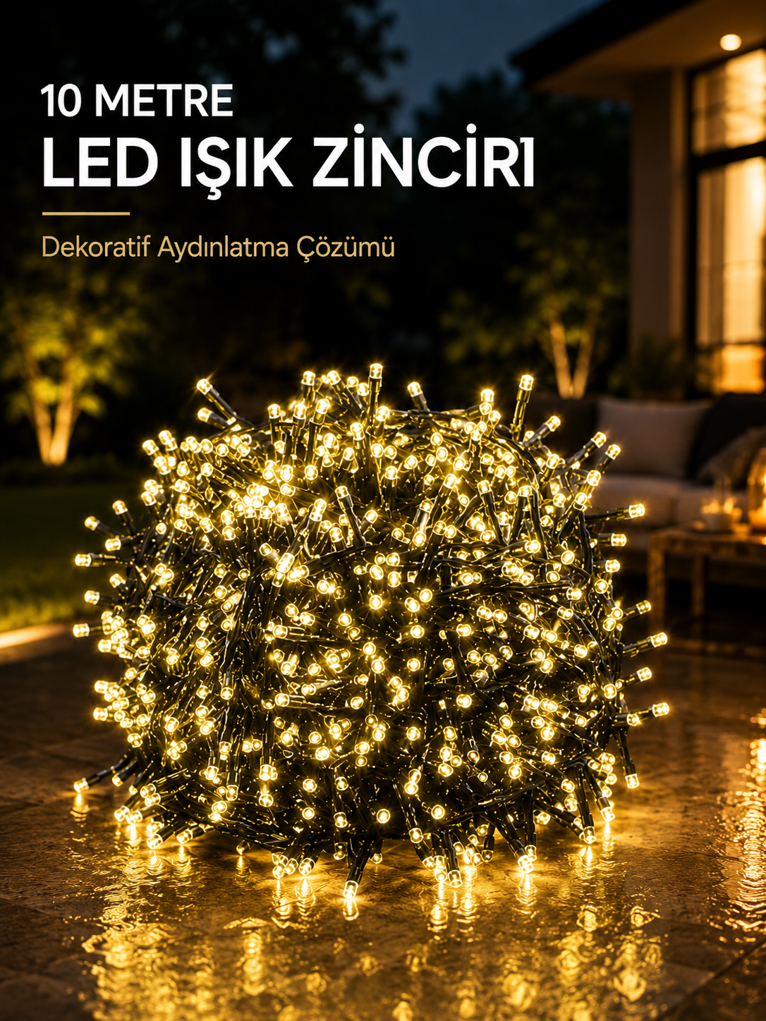 5yr 10 Metre Gün Işığı Led Işık Hafif ve Taşınabilir Özel Günler İçin - Vipsepet - Görsel 1