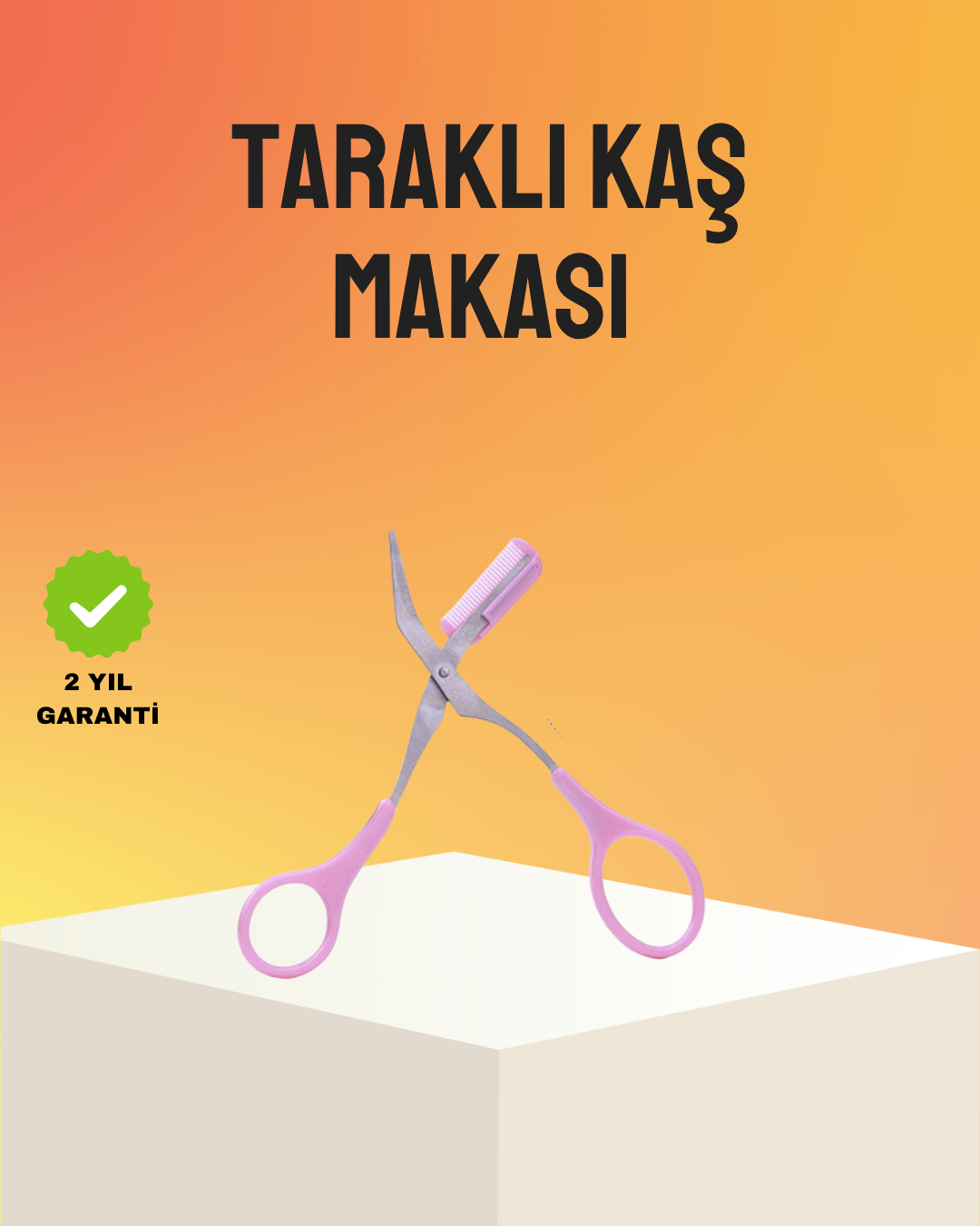 6-100 Kaş Düzeltme Makası Taraklı – Profesyonel ve Pratik Kaş Bakımı - Vipsepet - Görsel 1