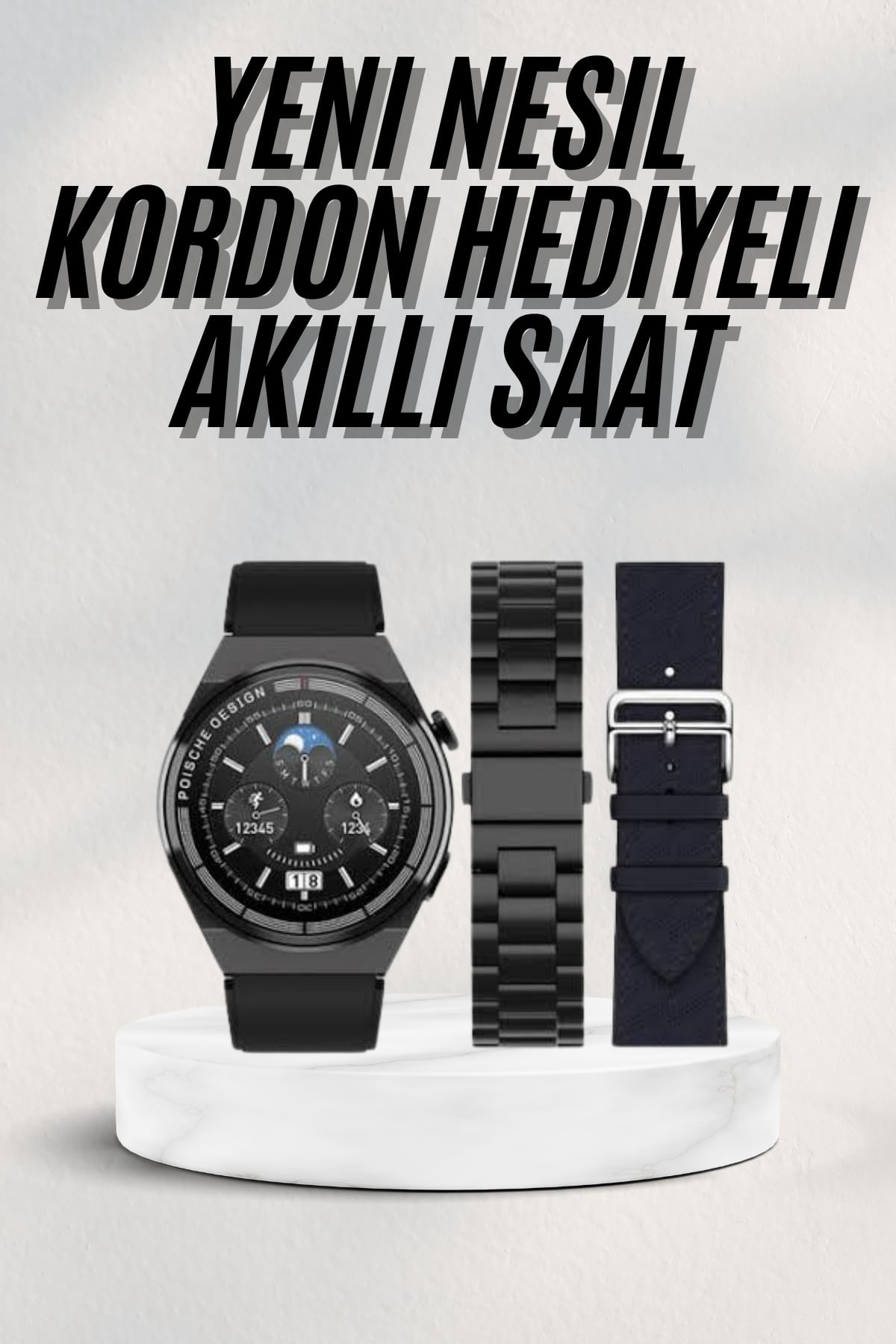 6-102 En Çok Tercih Edilen Akıllı Saat Amoled Ekran Nabız Sensörü GPS Uyumlu Adımsayar - Vipsepet - Görsel 1