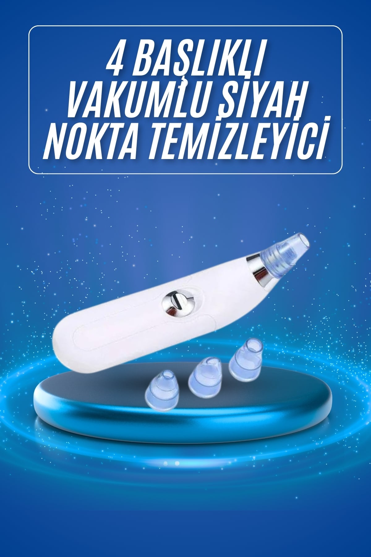 6 Siyah Nokta Temizleme Cihazı 4 Başlıklı Vakumlu Pilli Ölü Deri Arındırma - Vipsepet - Görsel 1