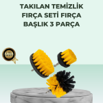 Matkap Uyumlu Temizlik Fırçası Seti 3’lü Çok Amaçlı - Vipsepet