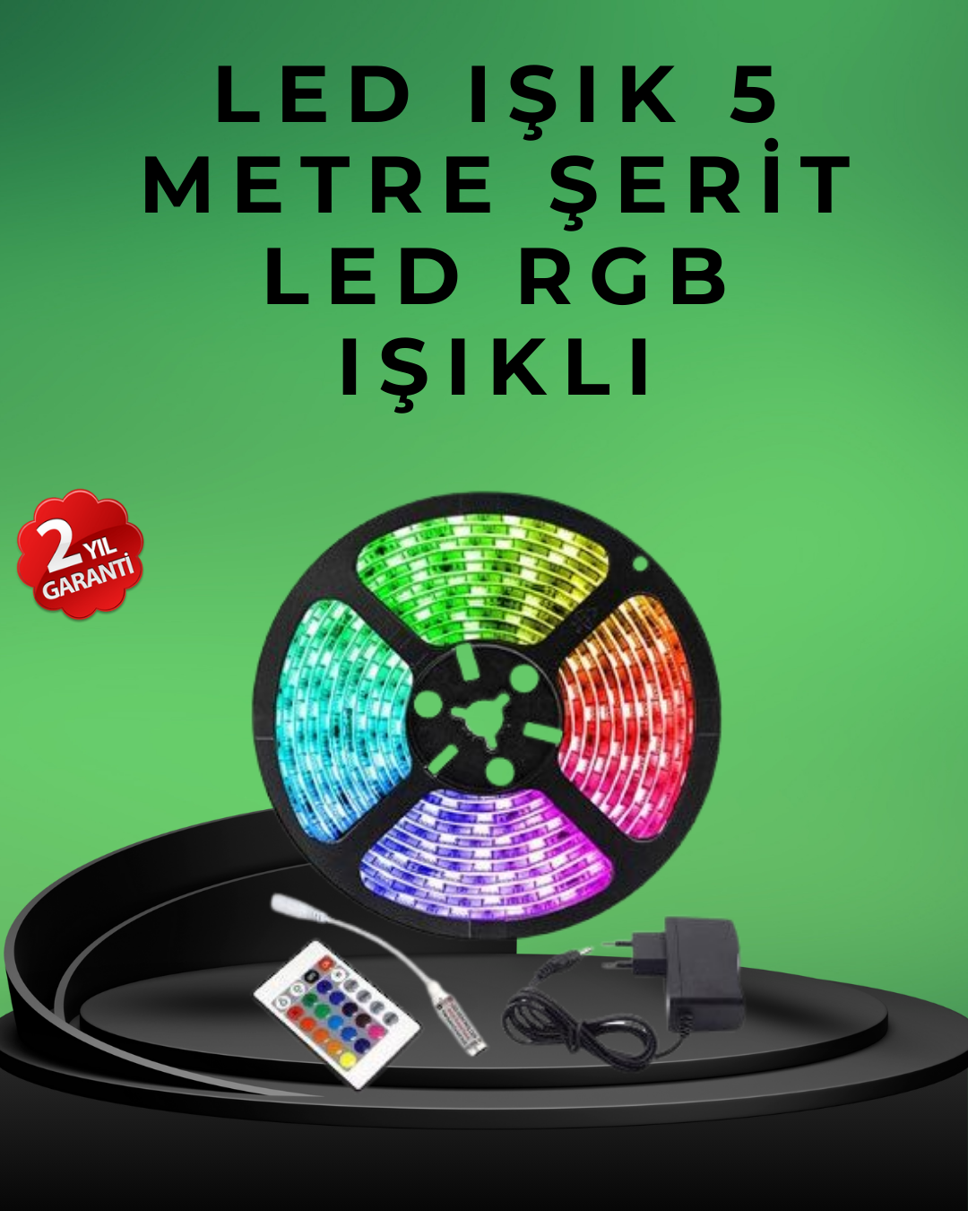 6-118 Pratik Kurulumlu 5 Metre Kumandalı Şerit LED - Vipsepet - Görsel 1
