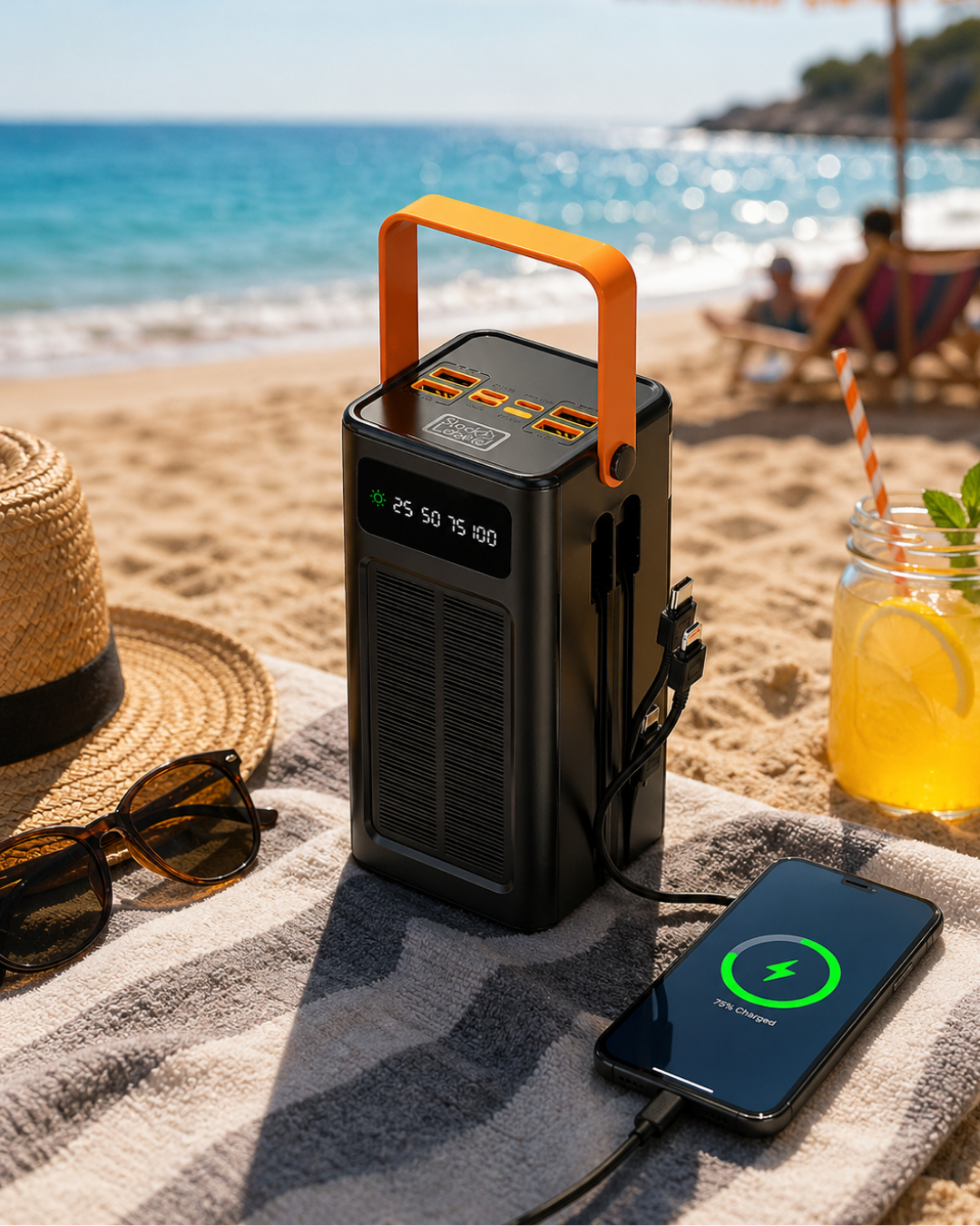 6-118 80.000 GÜNEŞ ENERJİLİ POWERBANK - Vipsepet - Görsel 1