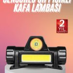 Kafa Lambası Çalışma Işığı Kafa Feneri Şarjlı Mıknatıslı Fenerli - Vipsepet