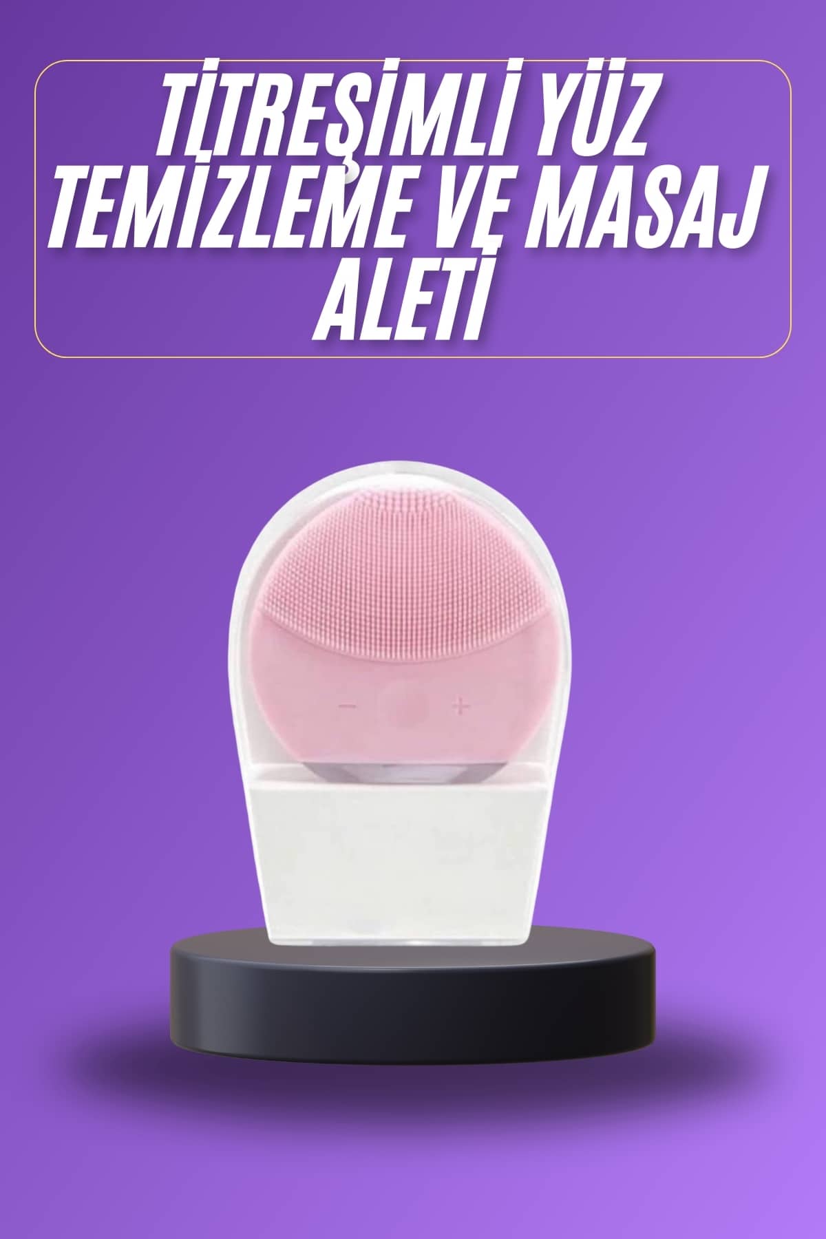 6-13 Titreşimli Yüz Masaj Aleti Titreşimli Makyaj Temizleme Cihazı - Vipsepet - Görsel 1