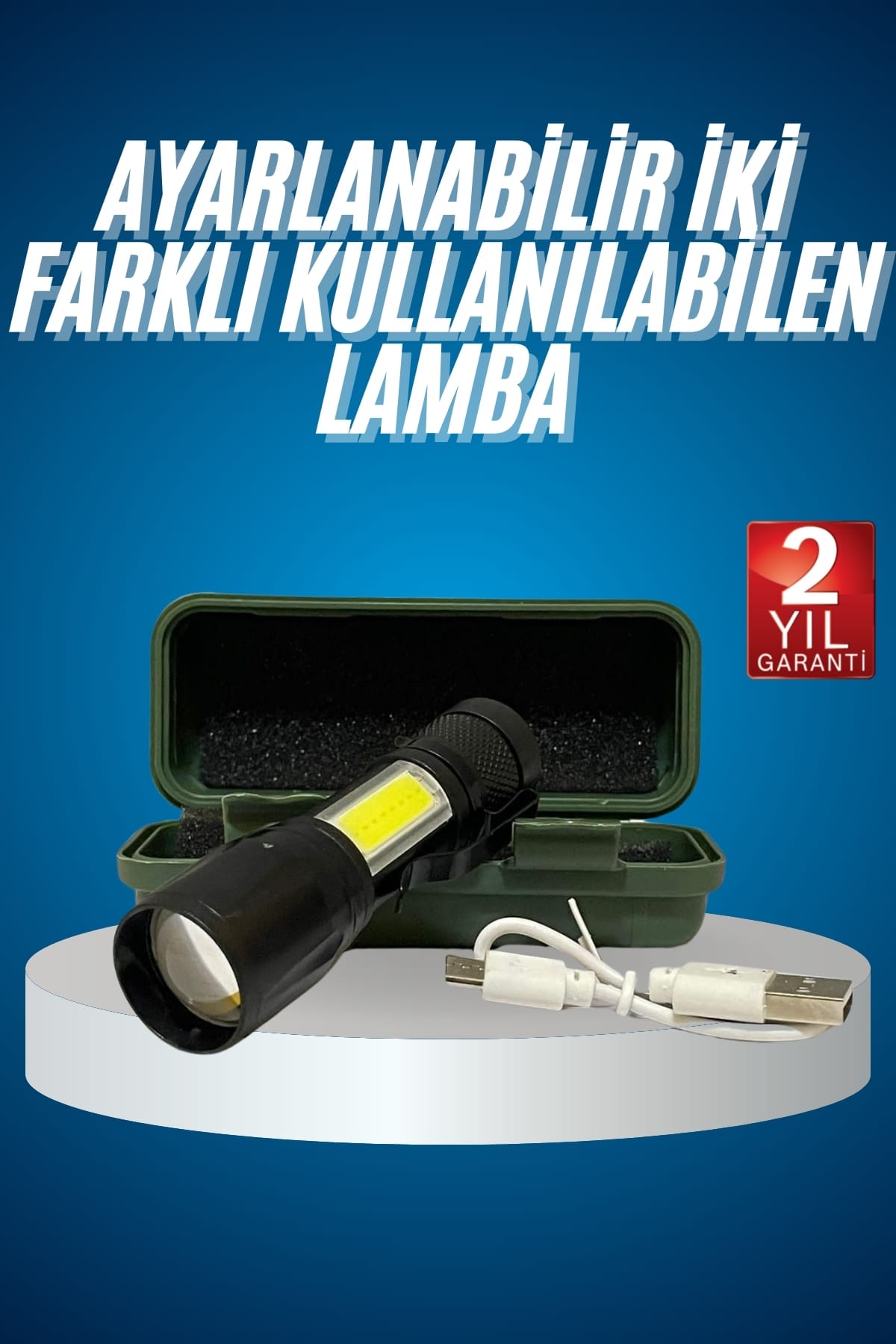 6-130 Led Lamba El Feneri Küçük Taşınabilir USB Şarjlı Acil Durum Lambası - Vipsepet - Görsel 1