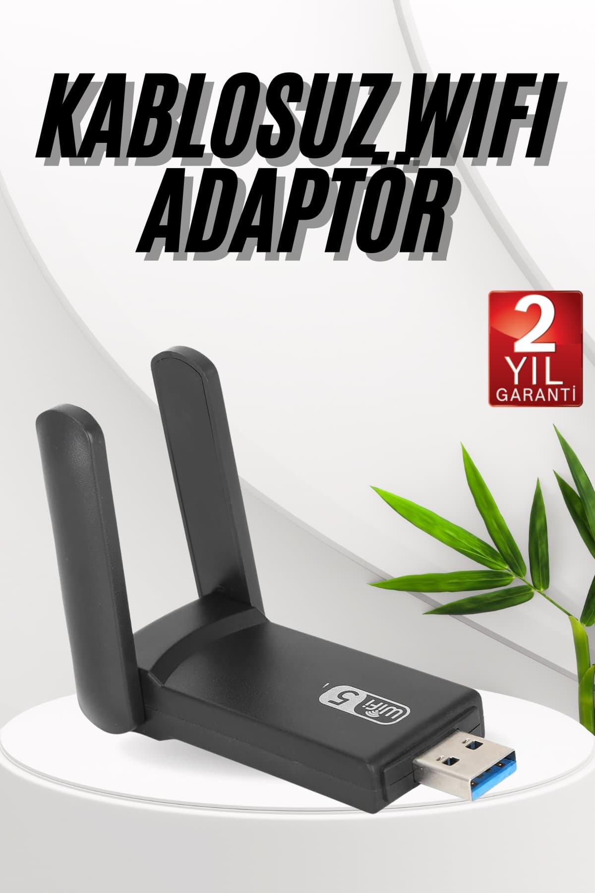 6-136 Wifi Adaptörü Bt5.0 Wifi 2'si Bir Arada Çift Bantlı Çift Anten - Vipsepet - Görsel 1