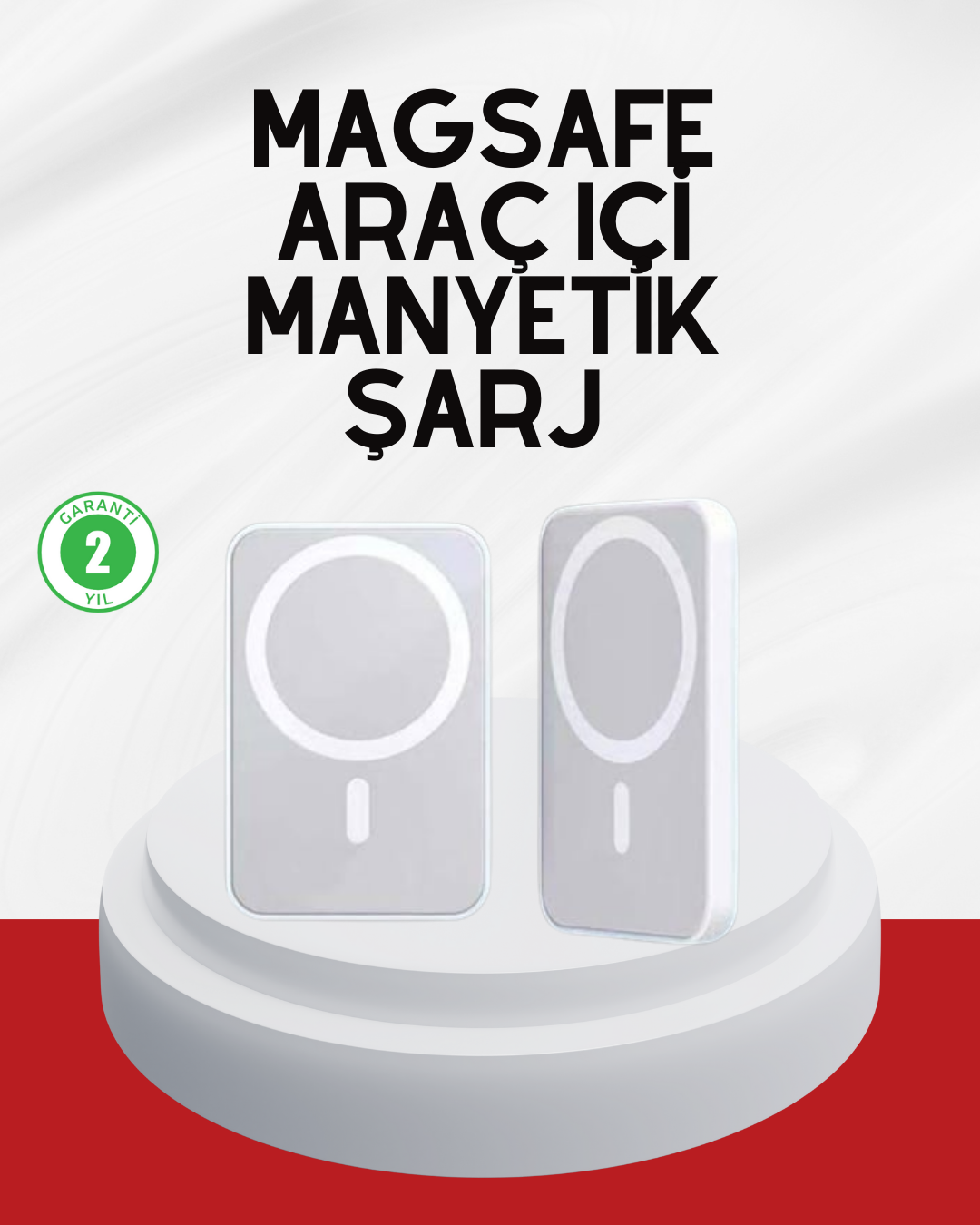 6-136 Şık Tasarımlı MagSafe Araç Telefon Tutucu Type-C Girişli - vipsepet - Görsel 1