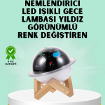 Projektör ışığı bulunan USB bağlantılı mini aromaterapi destekli hava nemlendirici - Vipsepet