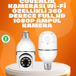 Tam Karanlıkta Görüntüleme Sağlayan 1080P Ampul Güvenlik Kamerası - Vipsepet