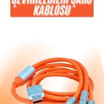 Çoklu Şarj Kablosu USB Type-C İOS Uyumlu 120W Hızlı Şarj Kablosu - Vipsepet