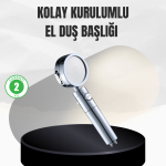 Kolay Montajlı 3 Modlu Yüksek Basınç Duş Başlığı - Vipsepet