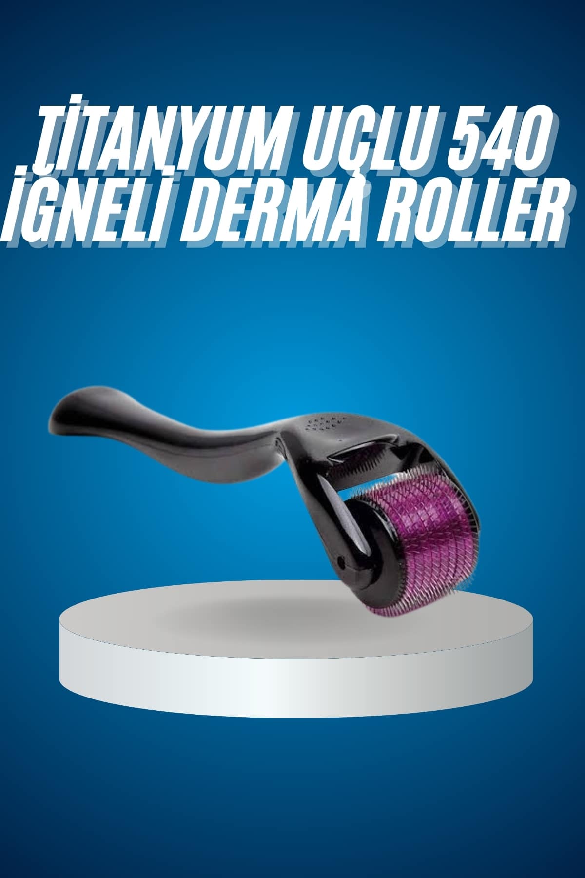 6-199 Titanyum Uçlu Derma Roller 540 İğneli 1 mm Gözenek Azaltıcı Akne İzlerine Uygun - Vipsepet - Görsel 1