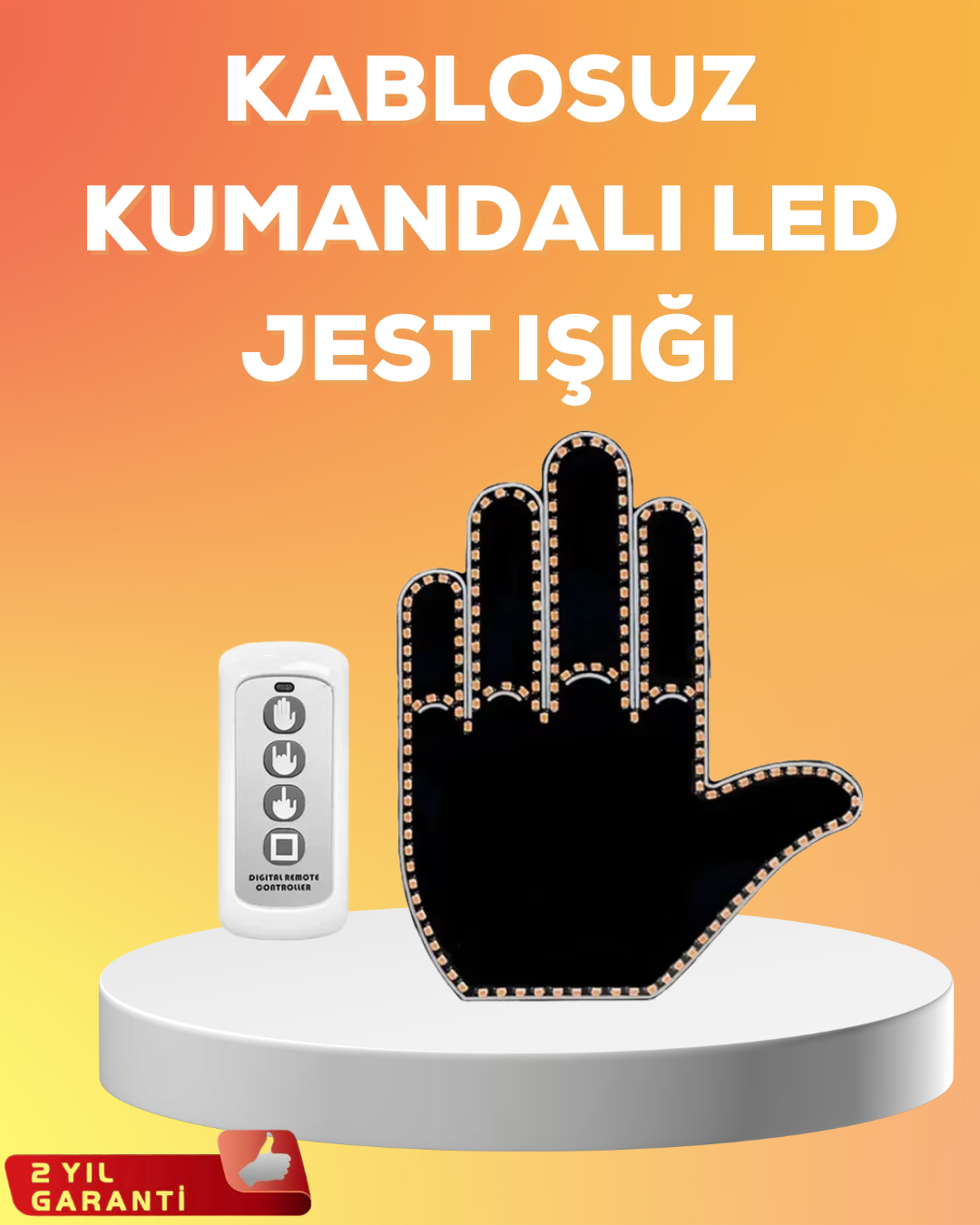 6-23 Kompakt Tasarımlı LED Jest Işığı – Selam ve Teşekkür Modları - Vipsepet - Görsel 1